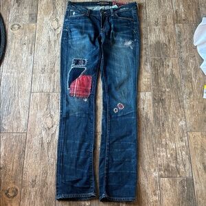 Lucky Brand patchwork jeans Zoe straight 4/27
